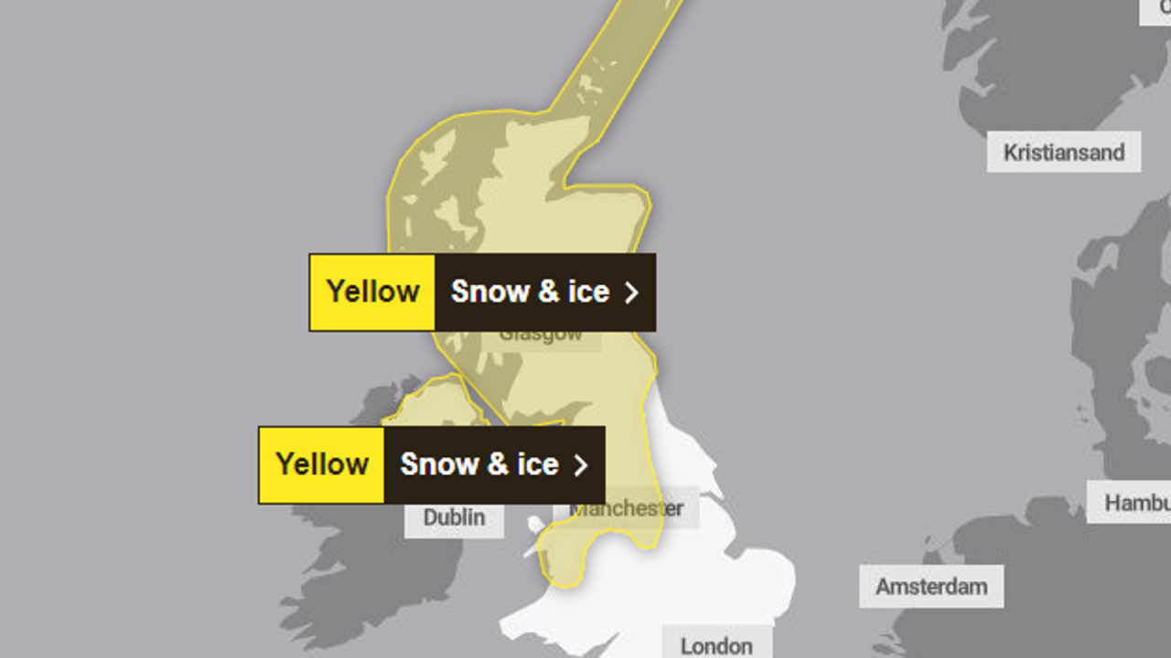 UK weather live: New snow and ice weather warnings issued as UK